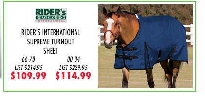 Rider's International SupremeTurnout Sheet