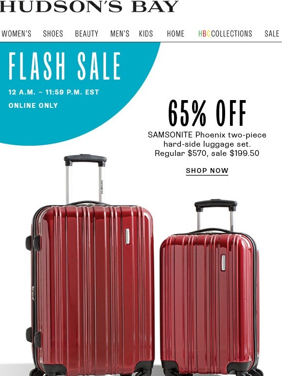 hbc luggage sale