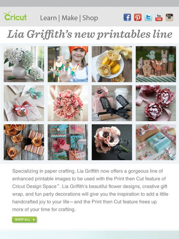 Cricut: Introducing Lia Griffith's new printables + get BRAND NEW ...