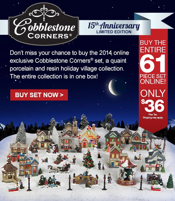 Cobblestone Corners / Village  Holiday decor, Christmas tree, Cobblestone