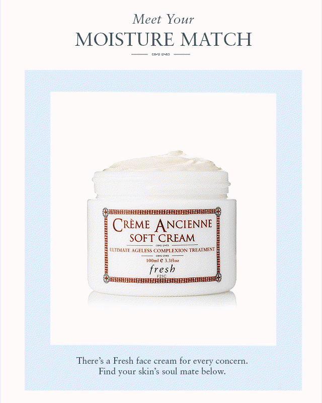 MEET YOUR MOISTURE MATCH