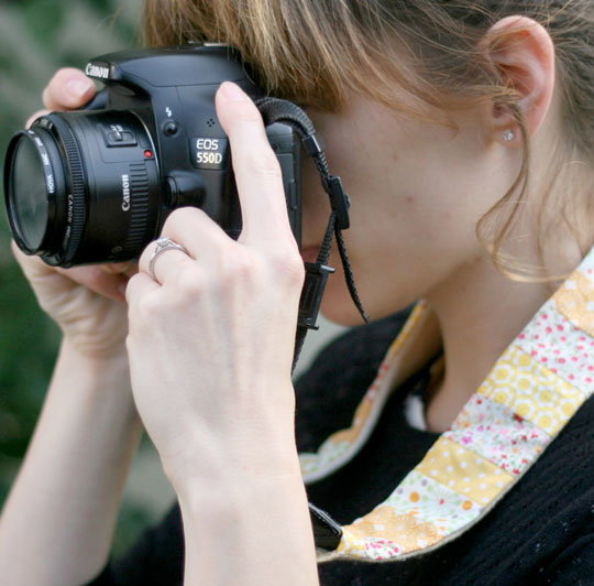 Patchwork camera strap tutorial