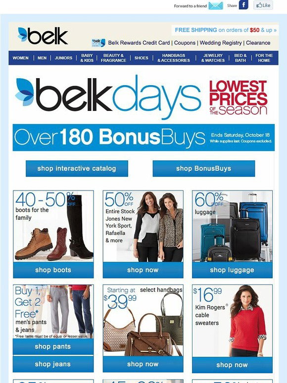 Belk Shop Over 180 BonusBuys Belk Days Sale Going On Now! Milled