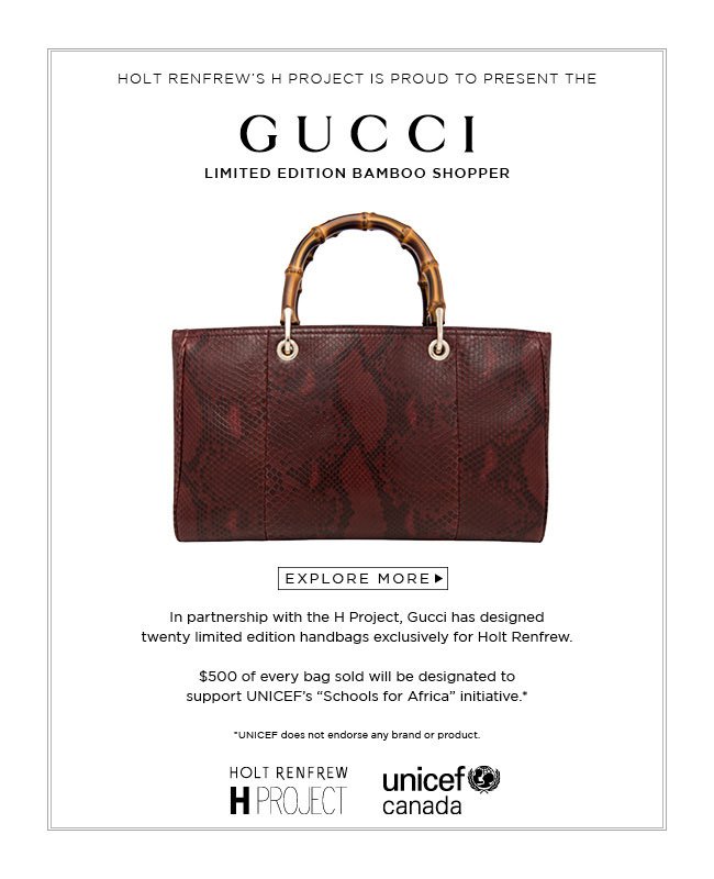 Gucci supporting UNICEF Canada 