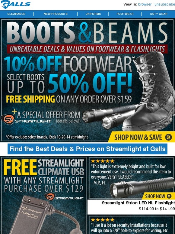 Galls Boots and Beams and More! Milled