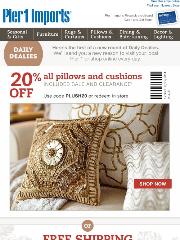 pier one pillows canada