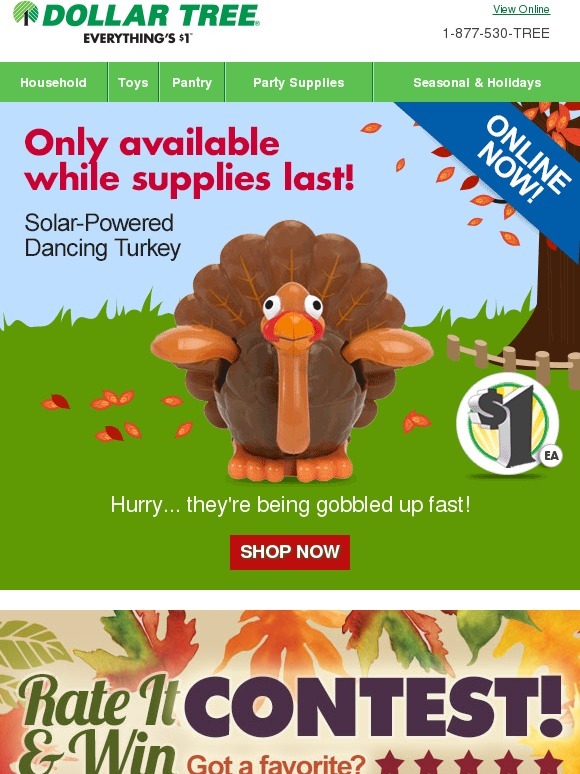 Dollar Tree Gobble Up Solar Turkeys & Get Ready for the Holidays Milled