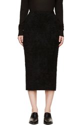 Helmut Lang Black Angora Pencil Skirt for women