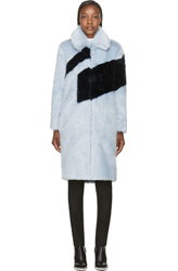 Rejina Pyo Blue Faux-fur Charlotte Coat for women