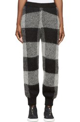Filles a Papa Black & Gray Mohair Checked Norbert Pants for women