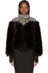 Iris van Herpen Black Fur Biopiracy Coat for women