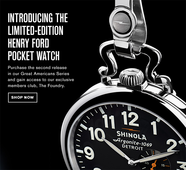 Shinola henry ford 2025 pocket watch for sale