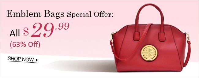 Emblen bags special offer: all $29.99