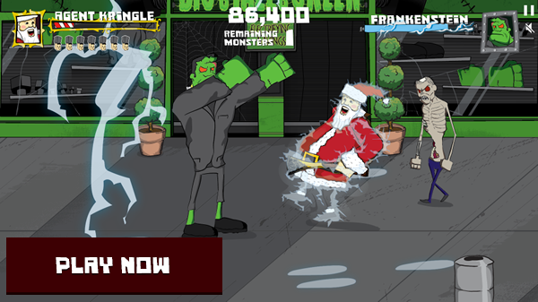 Santa Sleighs Halloween