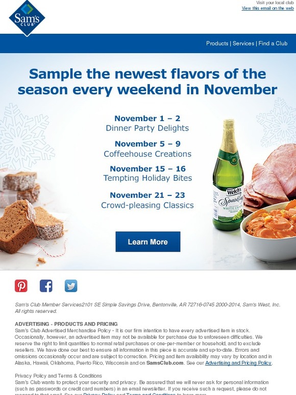 Sam&#039;s Club: Holiday tasting event begins this weekend | Milled