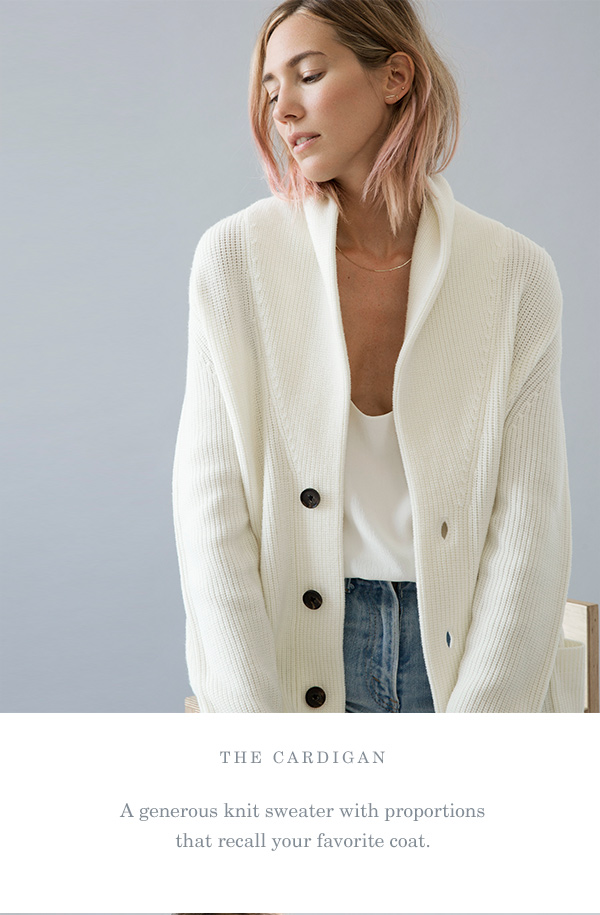 everlane chunky knit cardigan