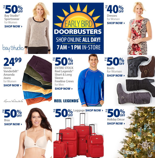 Bealls Stores: Veterans Day Sale ✰ 50% Off Doorbusters, $10 Off $25 or  Extra 20% Off + 50% Off Clearance When You Shop Early Friday!