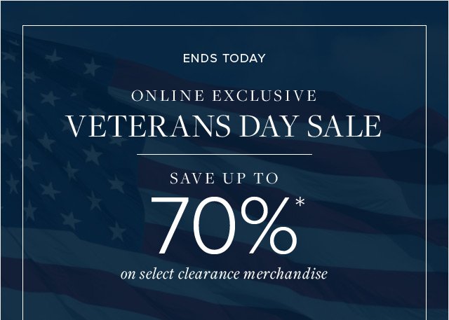 70% off Veterans Day Sale 