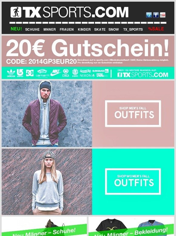 20€ auf deine Bestellung – außerdem neue Herbst-Outfits