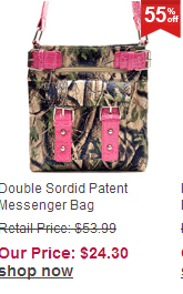 Double Sordid Patent Messenger Bag