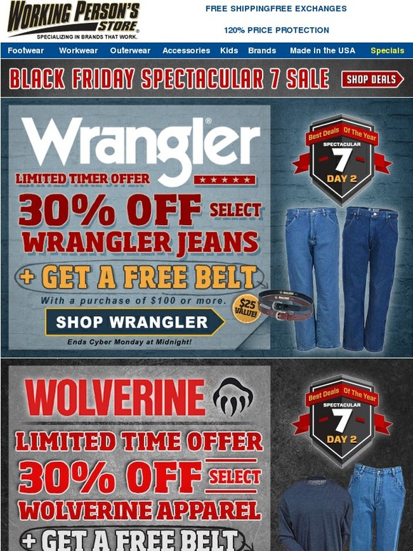 wrangler jeans black friday sale