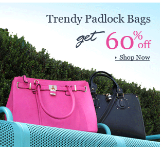 trendy padlock bags, get 60% off
