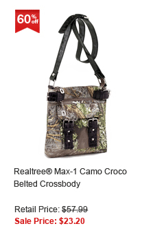 Realtree® Max-1 Camo Croco Belted Crossbody