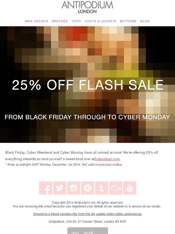 Celebrating Cyber Weekend with 25% off!