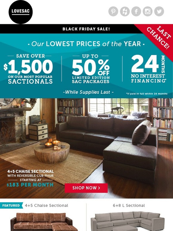 LoveSac Black Friday Sale Ends Soon Milled