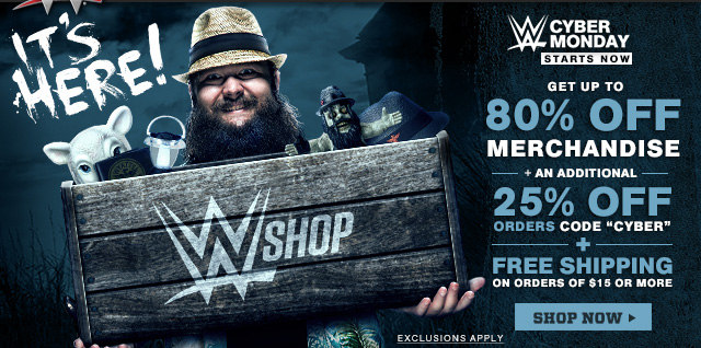 Amazing Cyber Monday deals available at WWE Shop