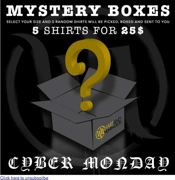 Cyber Monday Deal Mystery Box - 5 Classic Hart and Huntington shirts for $25!