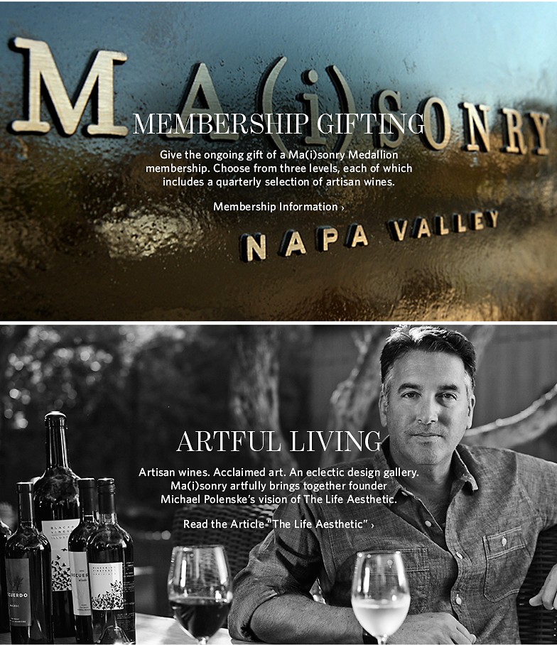 Restoration Hardware Ma(i)sonry Napa Valley. Give the Gift of Curated