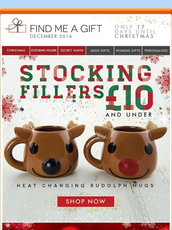 Fill your stockings! Over 1000 Stocking Filler ideas under £10