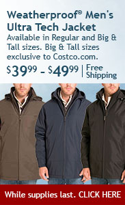 weatherproof men's ultra tech jacket costco