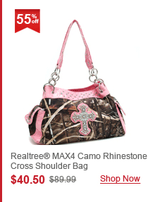 Realtree® MAX4 Camo Rhinestone Cross Shoulder Bag