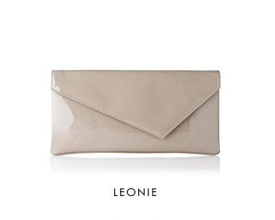 Leonie Patent Leather Asymmetric Clutch