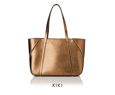 Kiki Printed Leather Small Winged Tote