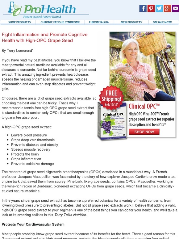 ProHealth Fight Inflammation and Promote Cognitive Health with High