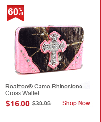 Realtree® Camo Rhinestone Cross Wallet