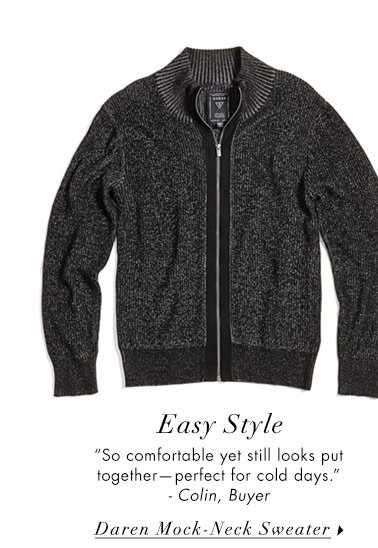 Easy Style Daren Mock-Neck Sweater