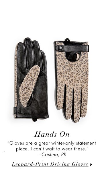 Hands On Leopard-Print Driving Gloves