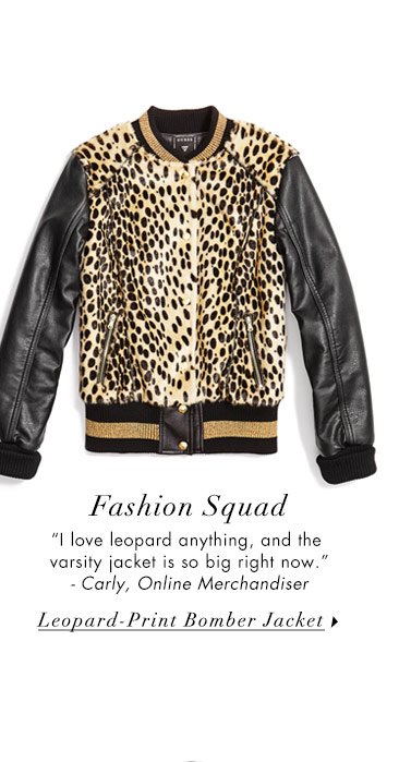 Fashion Squad Leopard-Print Bomber Jacket