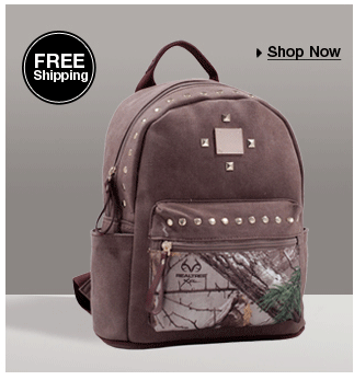 Realtree® Studded Canvas Zip Around Camo Backpack