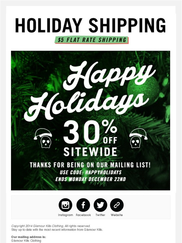 Glamour kills hot sale clothing website