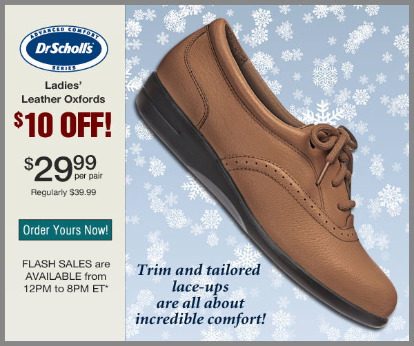 Haband 10 Off Dr. Scholl's Ladies' Leather Oxfords! Milled