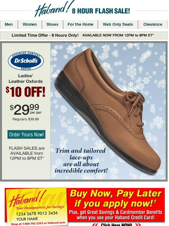 Haband 10 Off Dr. Scholl's Ladies' Leather Oxfords! Milled
