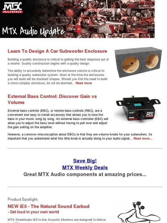 MTX Audio: MTX Audio Update - December, 2014 | Milled