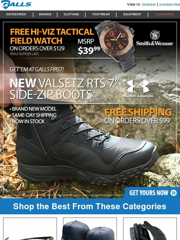 galls under armour boots