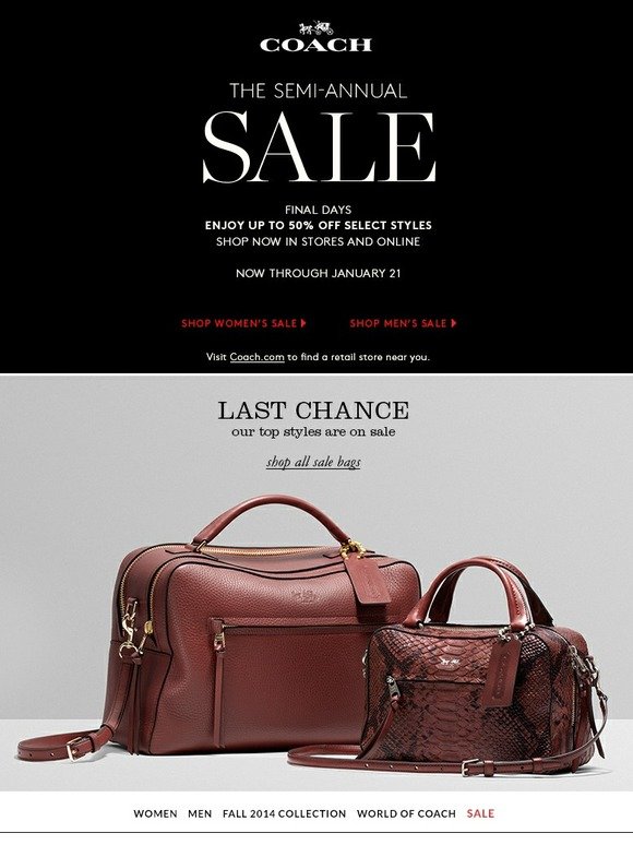 Coach: Final Days: Shop The Semi-Annual Sale Now | Milled