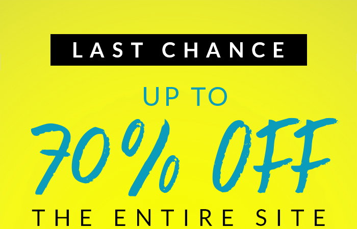Up to 70% Off the Entire Site.